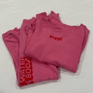 Poppi Pink Sweatshirt and Sweatpants